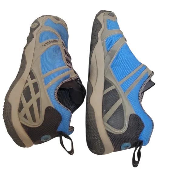 Merrell Apollo Blue Gray Minimalist Athletic Shoes Size 12